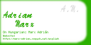 adrian marx business card